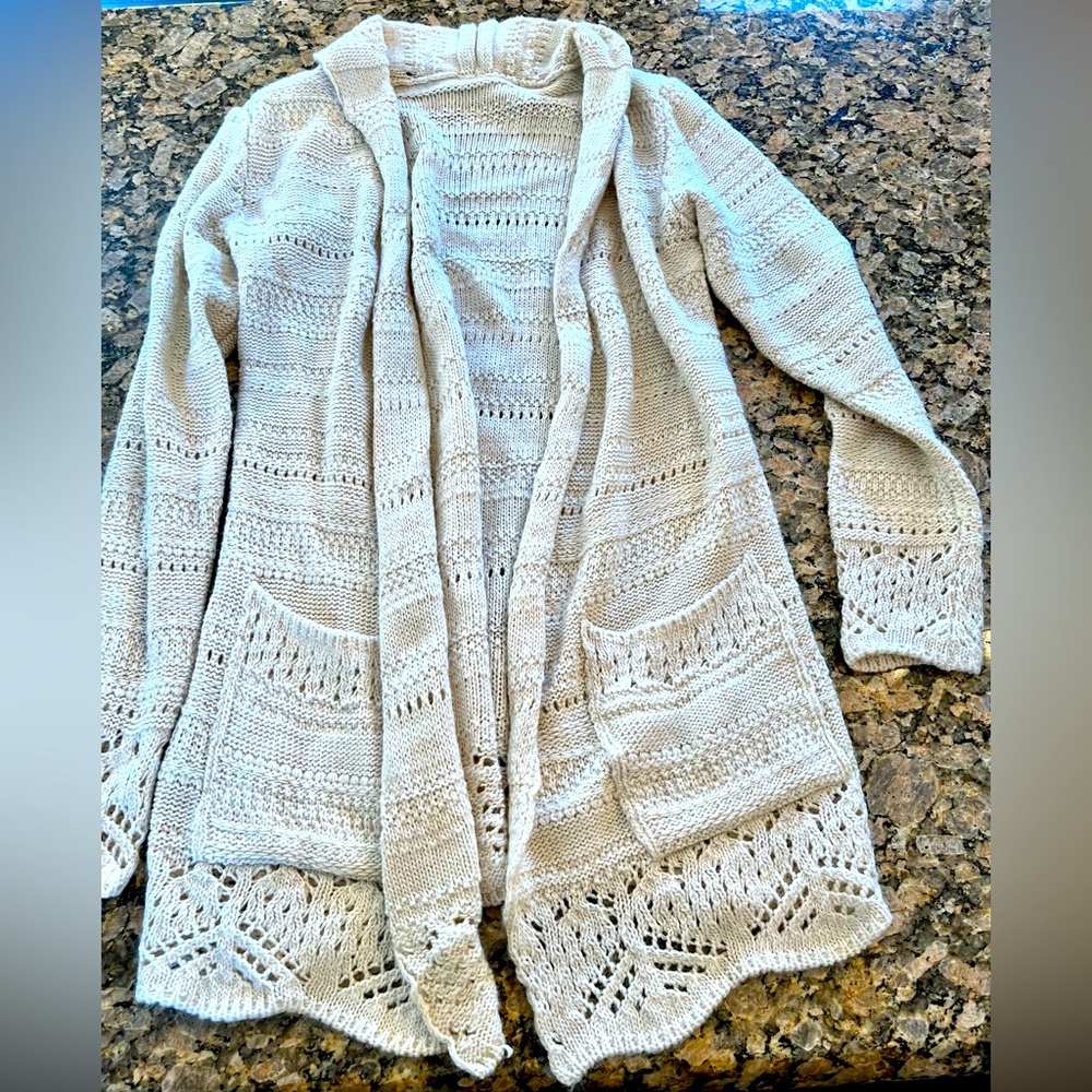 Made in Italy Wool Knit Long Open Cardigan